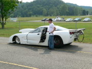 White CORVETTE Drag Car